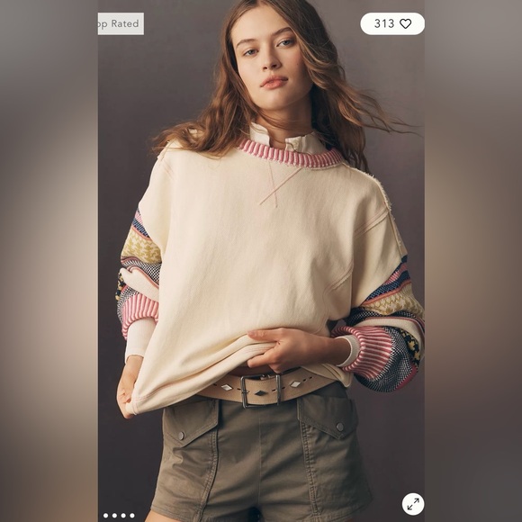 Anthropologie Tops - NWOT Size XS Anthropologie Pilcro Fair Isle Sleeve pullover